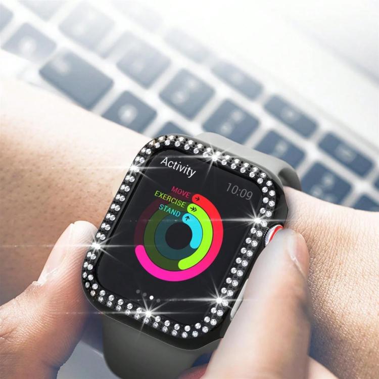 For Apple Watch Series 3 / 2 / 1 38mm xDfind Double Row Diamond Hollow PC Watch Cover