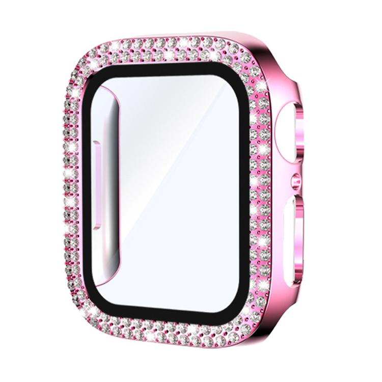 For Apple Watch Series 3 / 2 / 1 38mm xDfind Double Row Diamond Tempered Glass Film Integrated PC Watch Cover