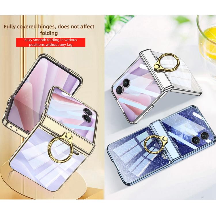 For Honor Magic V Flip 2 GKK Integrated Folding Magnetic Hinge Phantom Phone Case with Ring Holder