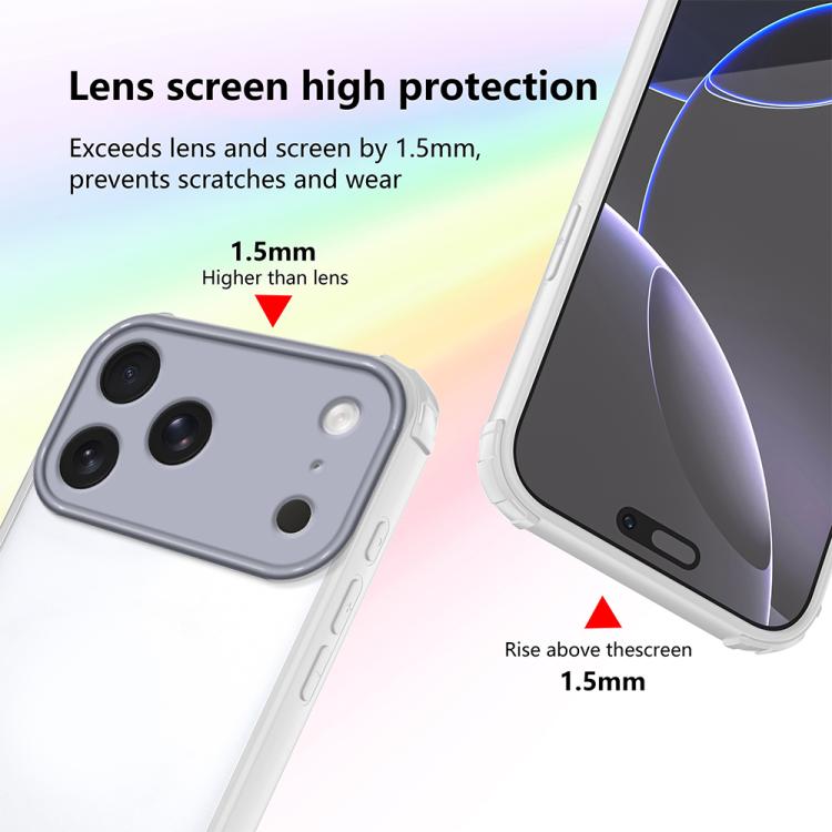For iPhone 17 Pro Max Four Corners Shield Shockproof TPU Hybrid PC Phone Case