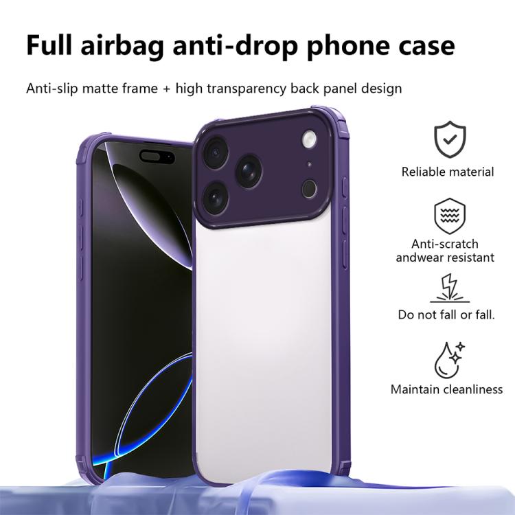 For iPhone 17 Pro Max Four Corners Shield Shockproof TPU Hybrid PC Phone Case