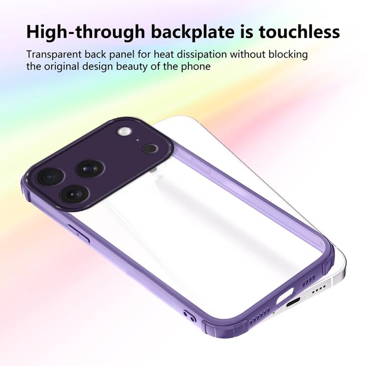 For iPhone 17 Pro Max Four Corners Shield Shockproof TPU Hybrid PC Phone Case