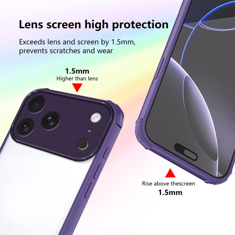For iPhone 17 Pro Max Four Corners Shield Shockproof TPU Hybrid PC Phone Case