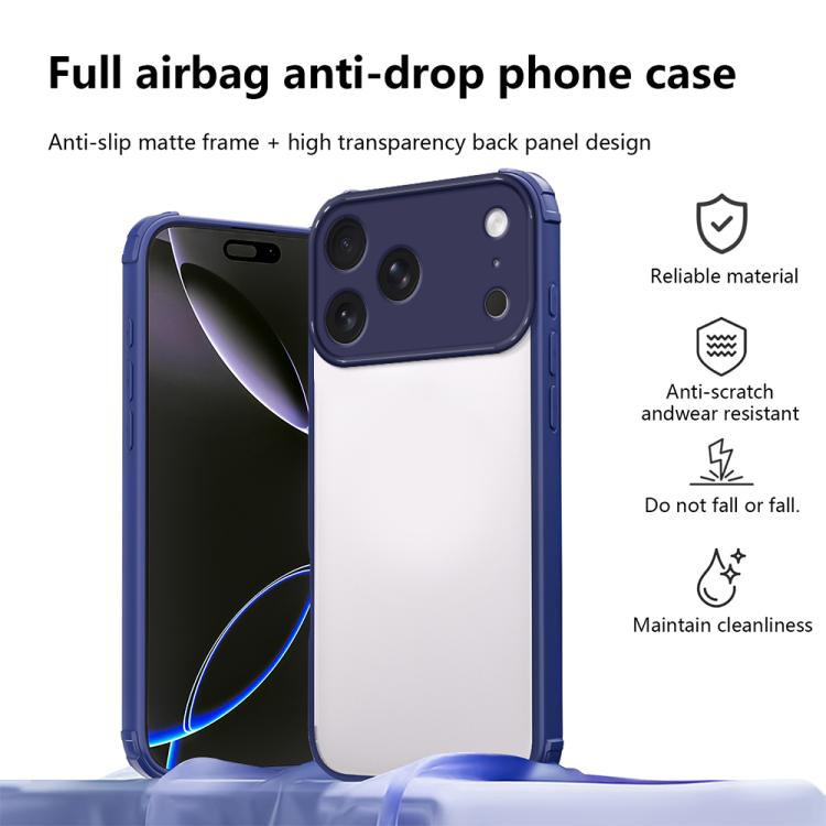 For iPhone 17 Pro Max Four Corners Shield Shockproof TPU Hybrid PC Phone Case