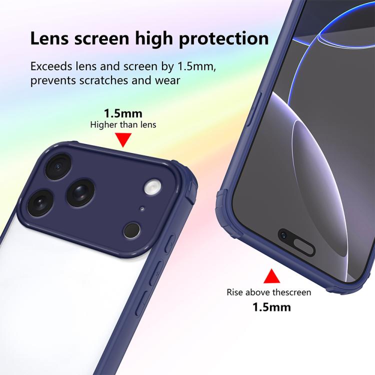 For iPhone 17 Pro Max Four Corners Shield Shockproof TPU Hybrid PC Phone Case