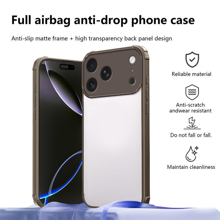 For iPhone 17 Pro Max Four Corners Shield Shockproof TPU Hybrid PC Phone Case