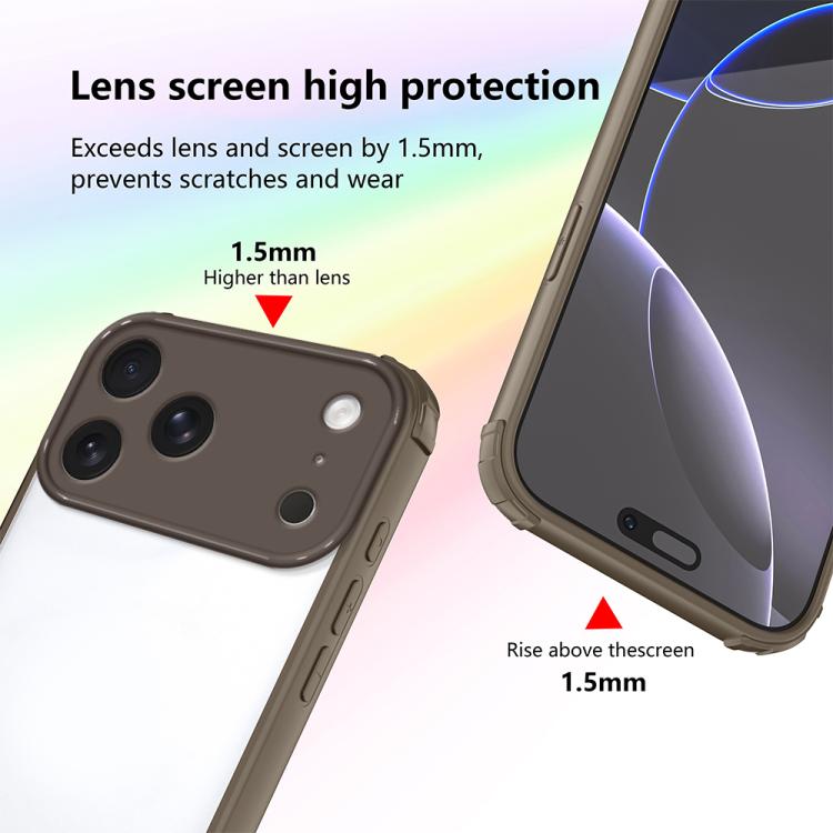 For iPhone 17 Pro Max Four Corners Shield Shockproof TPU Hybrid PC Phone Case