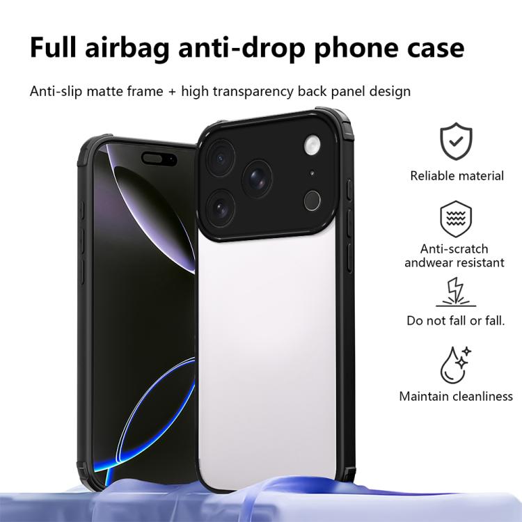 For iPhone 17 Pro Four Corners Shield Shockproof TPU Hybrid PC Phone Case