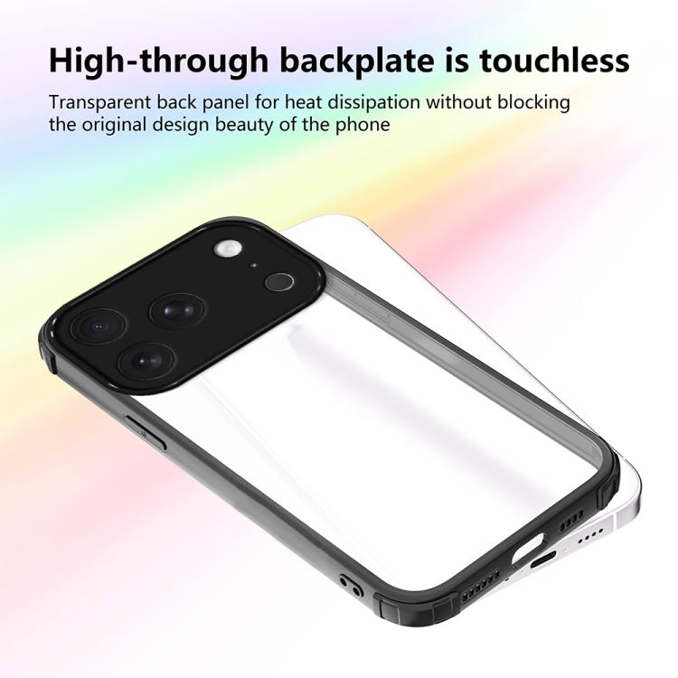 For iPhone 17 Pro Four Corners Shield Shockproof TPU Hybrid PC Phone Case