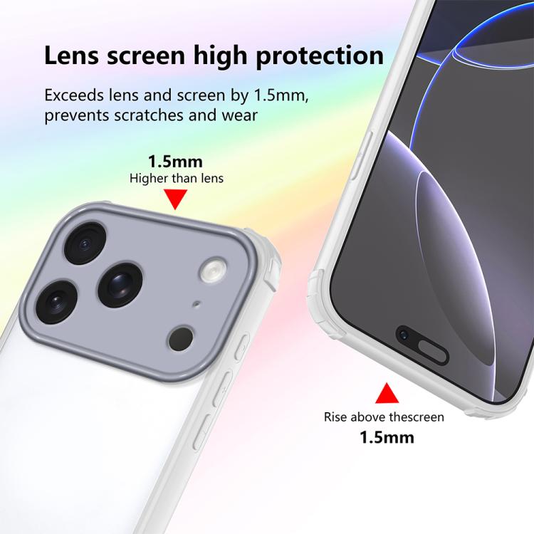 For iPhone 17 Pro Four Corners Shield Shockproof TPU Hybrid PC Phone Case