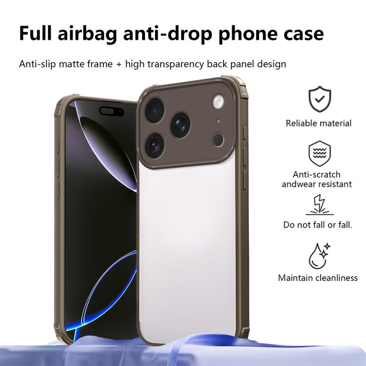 For iPhone 17 Pro Four Corners Shield Shockproof TPU Hybrid PC Phone Case