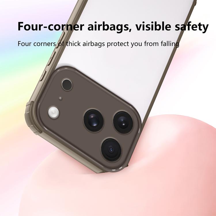 For iPhone 17 Pro Four Corners Shield Shockproof TPU Hybrid PC Phone Case