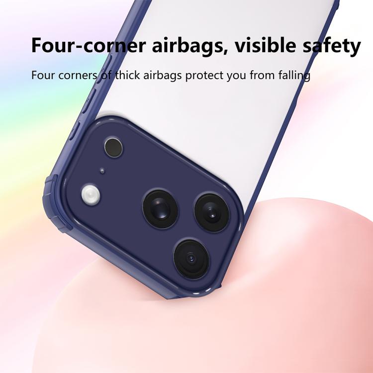 For iPhone 17 Pro Four Corners Shield Shockproof TPU Hybrid PC Phone Case