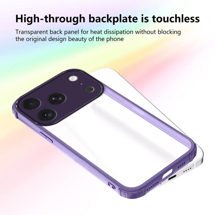 For iPhone 17 Pro Four Corners Shield Shockproof TPU Hybrid PC Phone Case