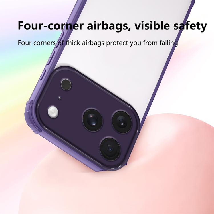 For iPhone 17 Pro Four Corners Shield Shockproof TPU Hybrid PC Phone Case
