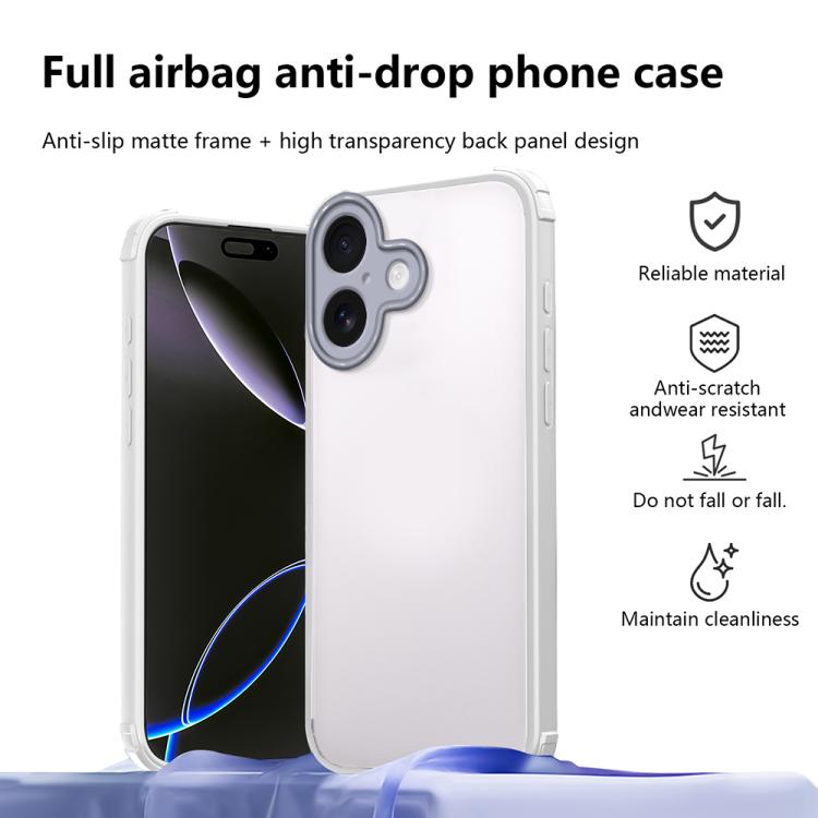 For iPhone 17 Four Corners Shield Shockproof TPU Hybrid PC Phone Case