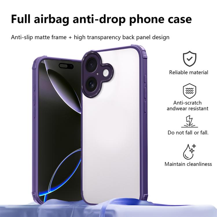 For iPhone 17 Four Corners Shield Shockproof TPU Hybrid PC Phone Case