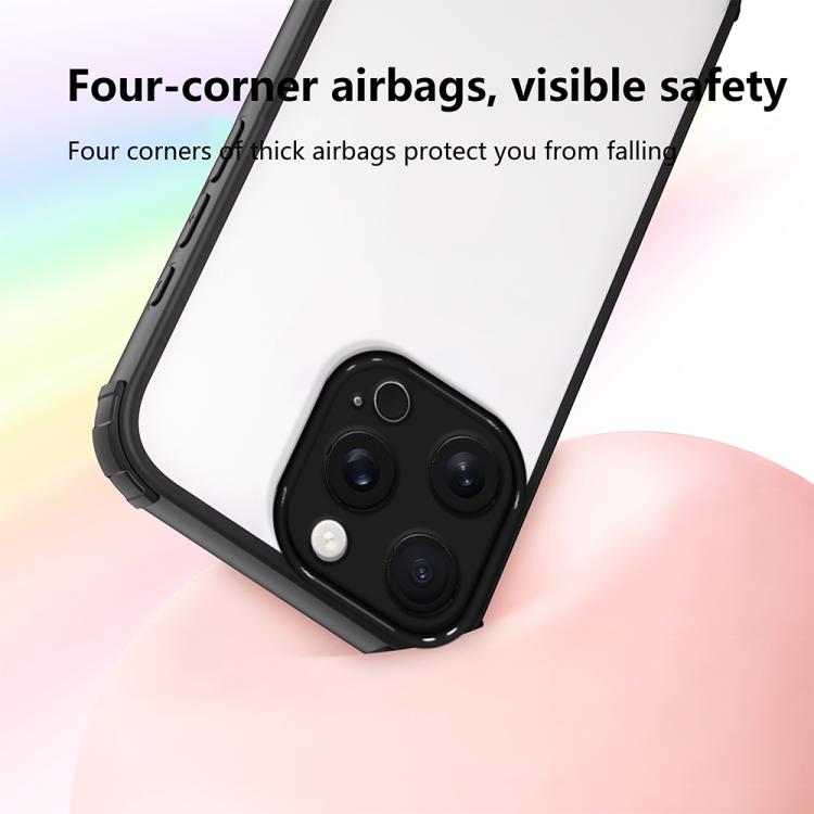 For iPhone 16 Pro Max Four Corners Shield Shockproof TPU Hybrid PC Phone Case
