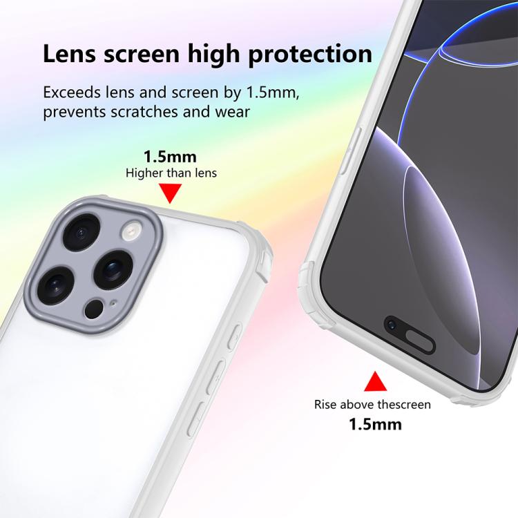 For iPhone 16 Pro Max Four Corners Shield Shockproof TPU Hybrid PC Phone Case