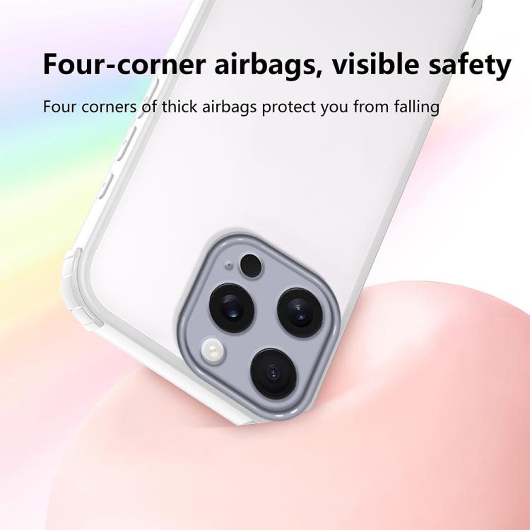 For iPhone 16 Pro Max Four Corners Shield Shockproof TPU Hybrid PC Phone Case