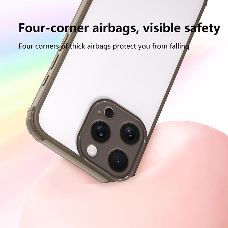 For iPhone 16 Pro Max Four Corners Shield Shockproof TPU Hybrid PC Phone Case