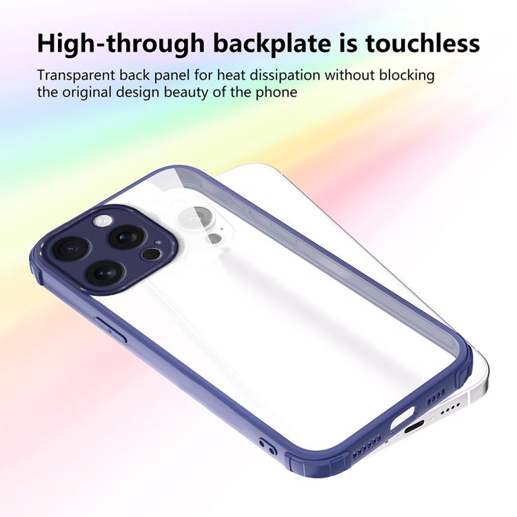 For iPhone 16 Pro Max Four Corners Shield Shockproof TPU Hybrid PC Phone Case