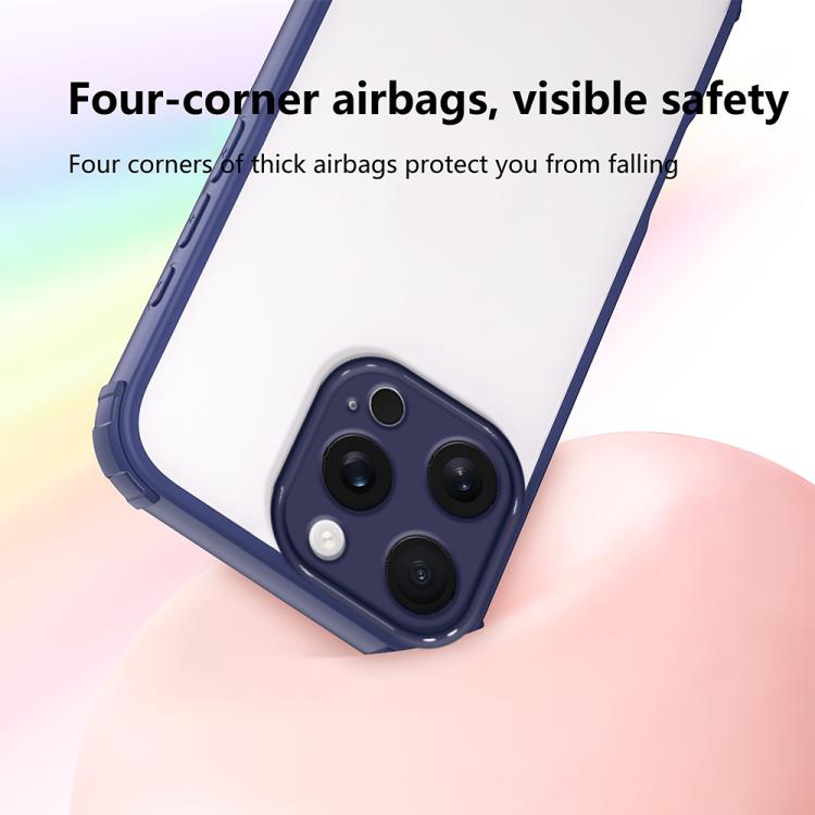 For iPhone 16 Pro Max Four Corners Shield Shockproof TPU Hybrid PC Phone Case
