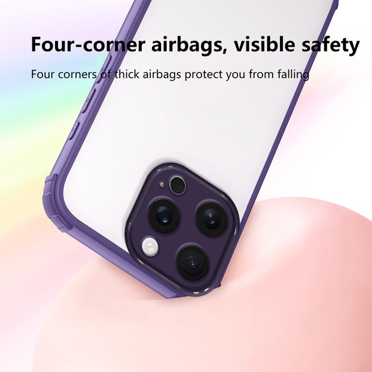 For iPhone 16 Pro Max Four Corners Shield Shockproof TPU Hybrid PC Phone Case