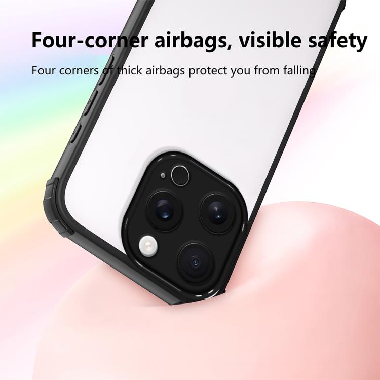 For iPhone 16 Pro Four Corners Shield Shockproof TPU Hybrid PC Phone Case