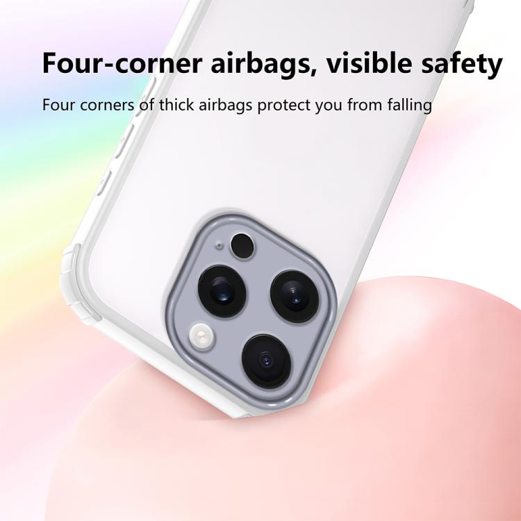 For iPhone 16 Pro Four Corners Shield Shockproof TPU Hybrid PC Phone Case