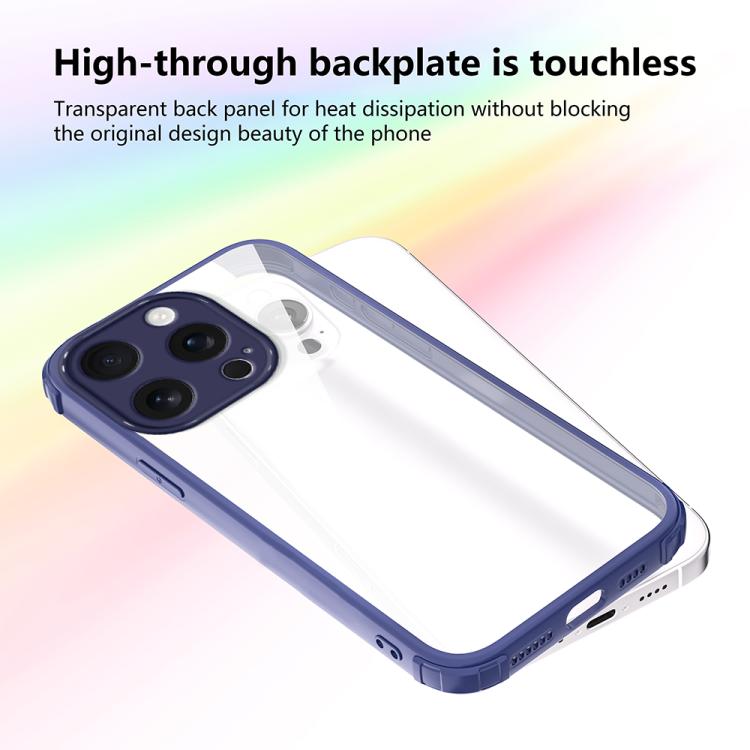 For iPhone 16 Pro Four Corners Shield Shockproof TPU Hybrid PC Phone Case