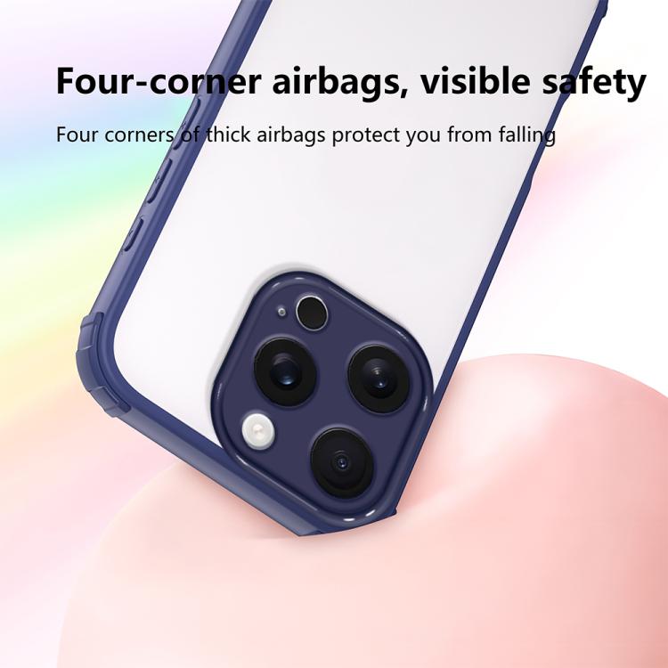 For iPhone 16 Pro Four Corners Shield Shockproof TPU Hybrid PC Phone Case