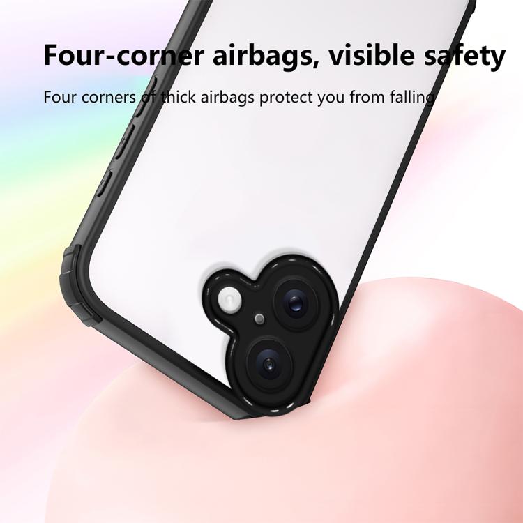 For iPhone 16 Four Corners Shield Shockproof TPU Hybrid PC Phone Case
