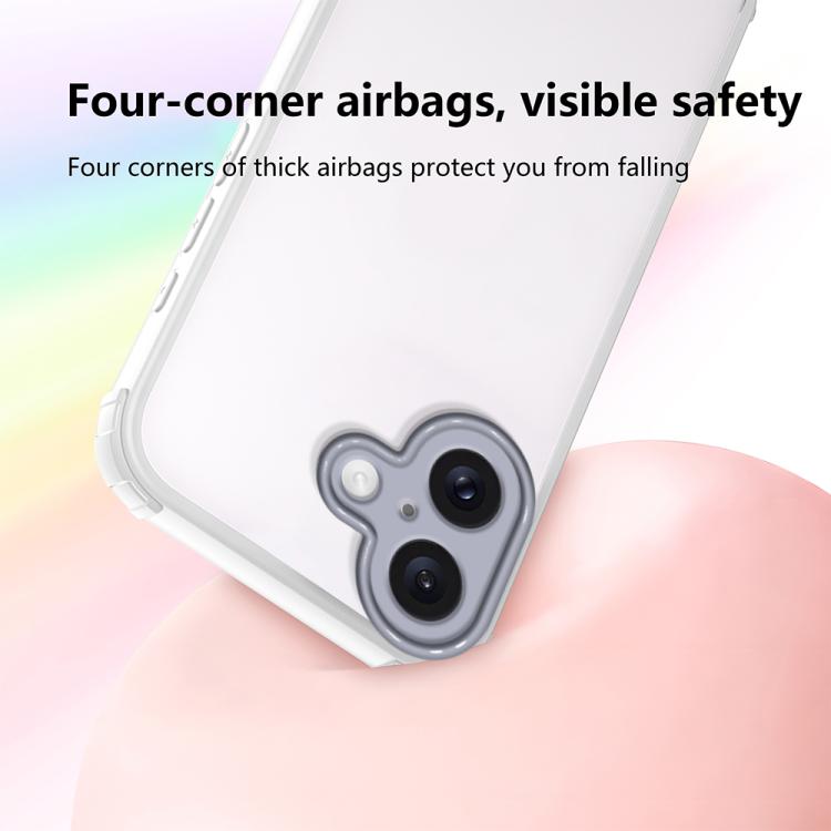 For iPhone 16 Four Corners Shield Shockproof TPU Hybrid PC Phone Case