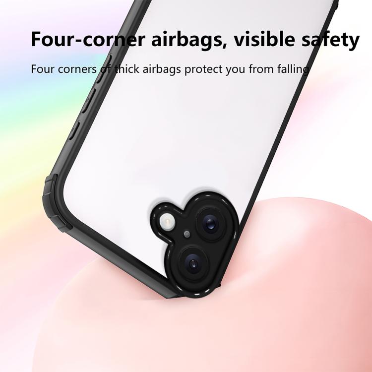 For iPhone 16 Plus Four Corners Shield Shockproof TPU Hybrid PC Phone Case