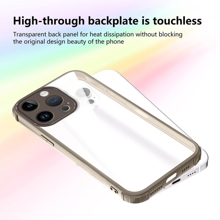 For iPhone 15 Pro Max Four Corners Shield Shockproof TPU Hybrid PC Phone Case