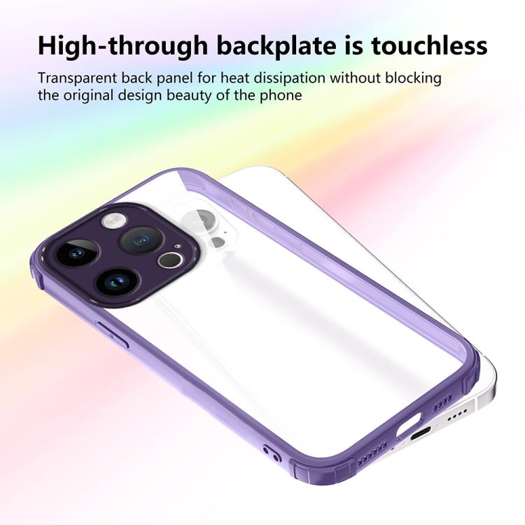 For iPhone 15 Pro Four Corners Shield Shockproof TPU Hybrid PC Phone Case