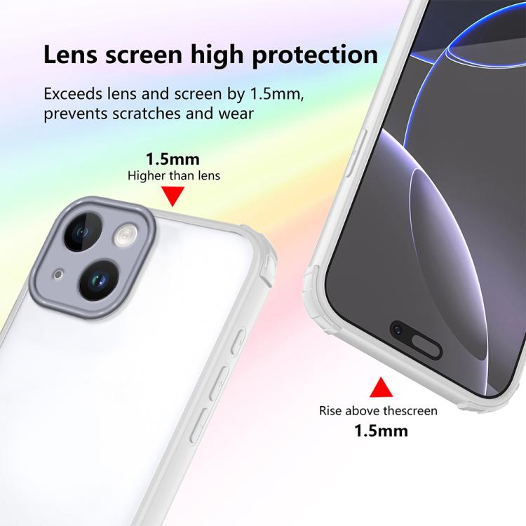 For iPhone 15 Four Corners Shield Shockproof TPU Hybrid PC Phone Case