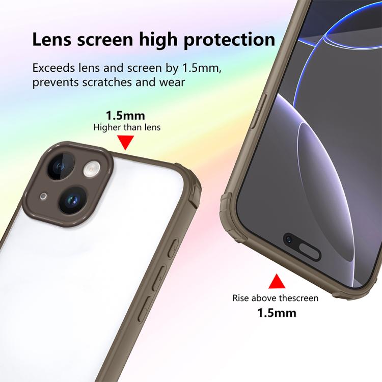 For iPhone 15 Four Corners Shield Shockproof TPU Hybrid PC Phone Case