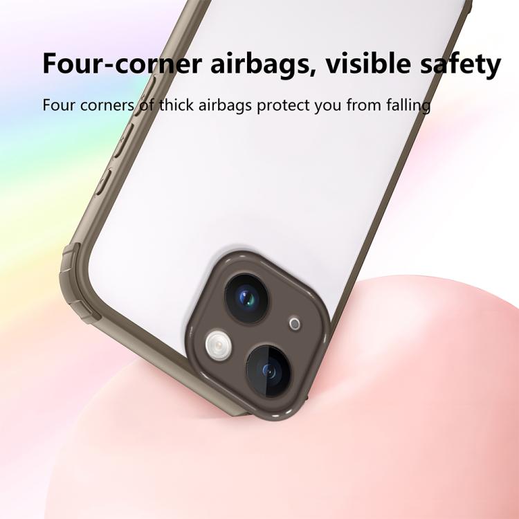 For iPhone 15 Four Corners Shield Shockproof TPU Hybrid PC Phone Case