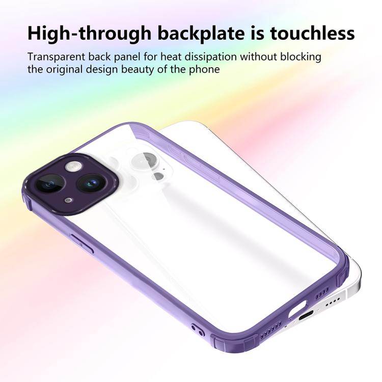 For iPhone 15 Four Corners Shield Shockproof TPU Hybrid PC Phone Case