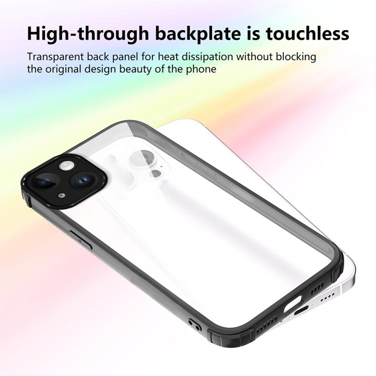For iPhone 15 Plus Four Corners Shield Shockproof TPU Hybrid PC Phone Case