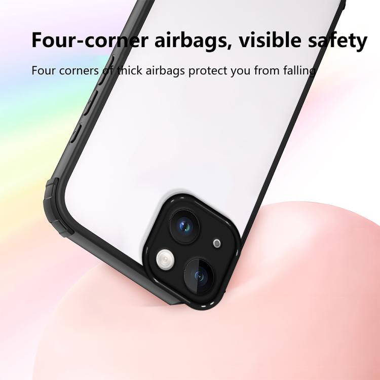 For iPhone 15 Plus Four Corners Shield Shockproof TPU Hybrid PC Phone Case