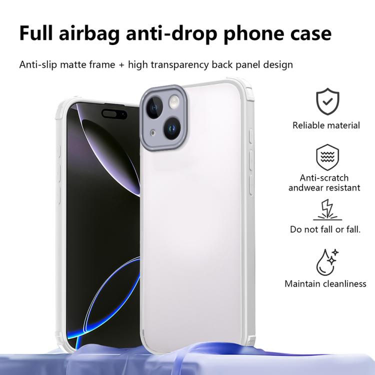 For iPhone 15 Plus Four Corners Shield Shockproof TPU Hybrid PC Phone Case