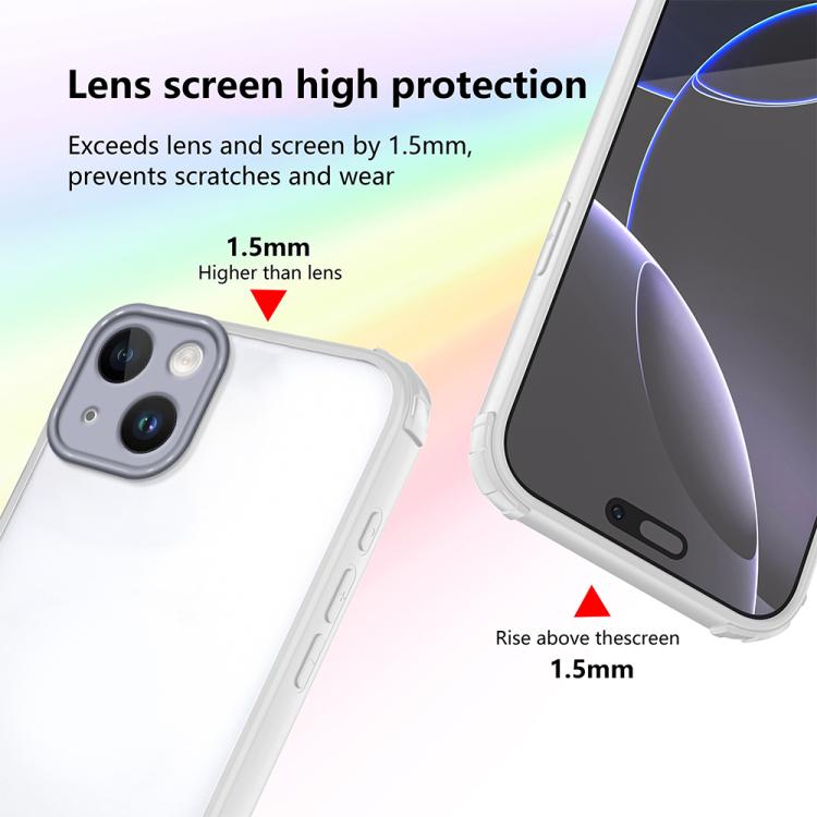 For iPhone 15 Plus Four Corners Shield Shockproof TPU Hybrid PC Phone Case