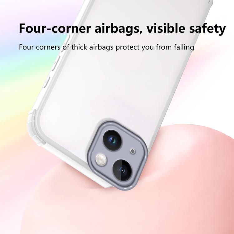 For iPhone 15 Plus Four Corners Shield Shockproof TPU Hybrid PC Phone Case