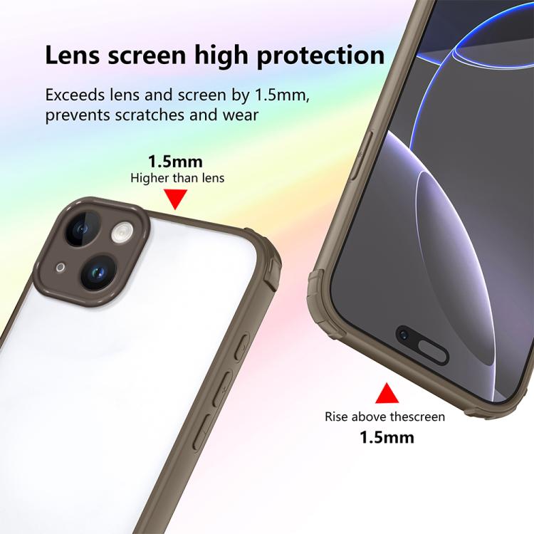 For iPhone 15 Plus Four Corners Shield Shockproof TPU Hybrid PC Phone Case