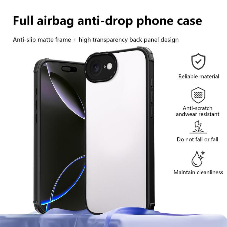 For iPhone 17e / 16e Four Corners Shield Shockproof TPU Hybrid PC Phone Case
