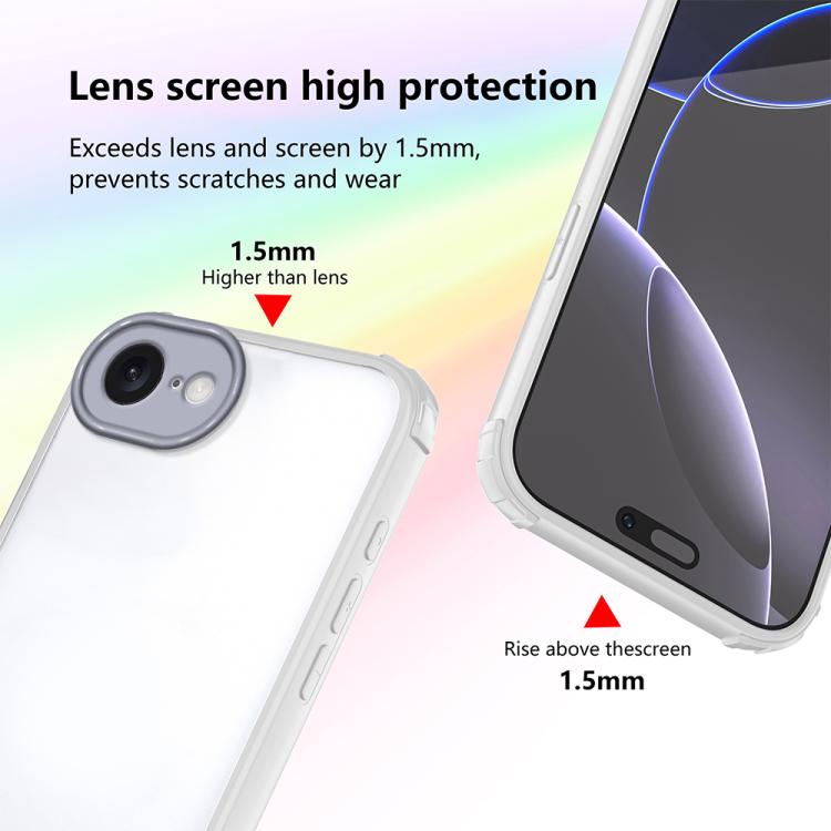 For iPhone 17e / 16e Four Corners Shield Shockproof TPU Hybrid PC Phone Case