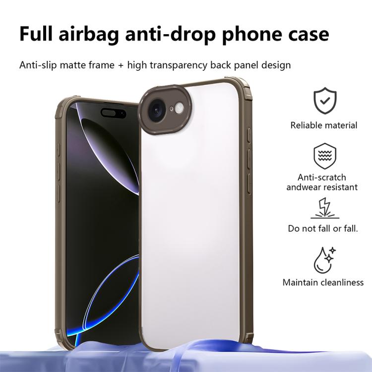 For iPhone 17e / 16e Four Corners Shield Shockproof TPU Hybrid PC Phone Case